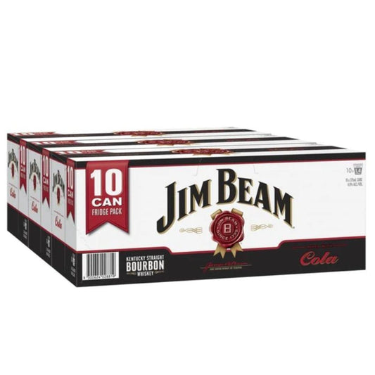 Jim Beam White & Cola Can 10 Pack
