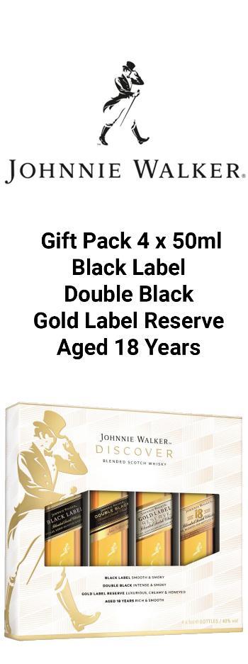 Johnnie Walker Discovery Gift Pk 4x50ml
