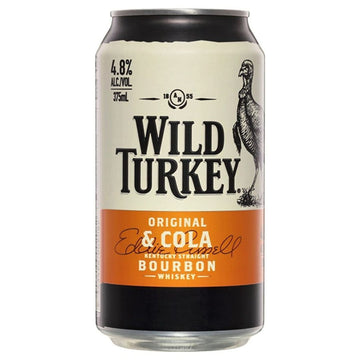 Wild Turkey & Cola Can 4.8% 375ml