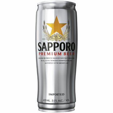 Sapporo Premium Beer Can 650ml