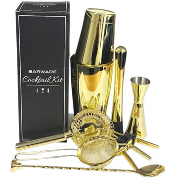 Complete At Home Bar Kit Gold