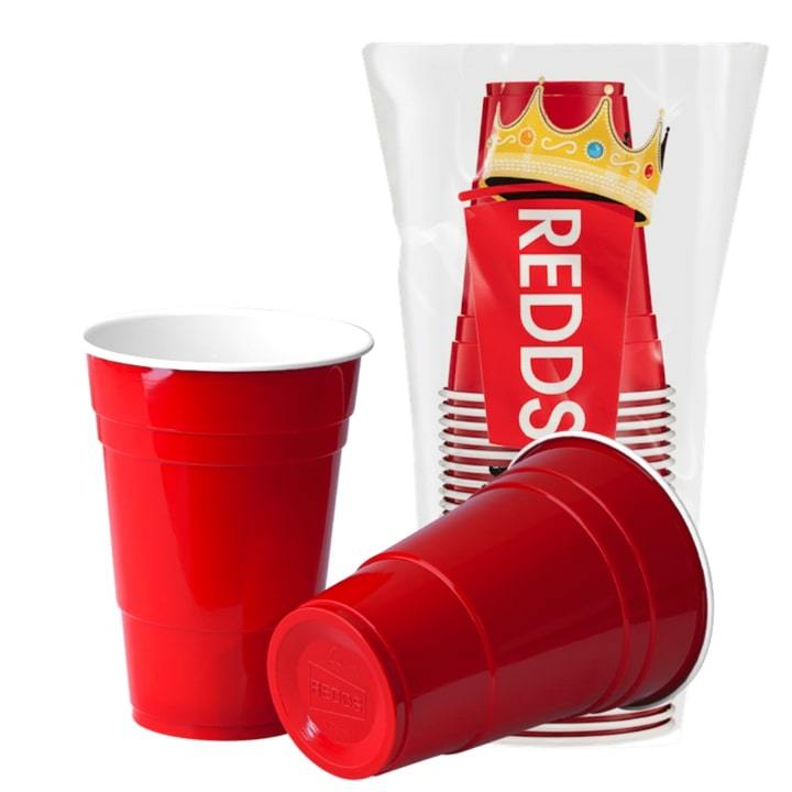 Redds Plastic Cups 425ml 20 Per Sleeve