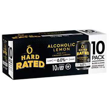 Hard Rated Lemon 6% Can 330ml 10PK