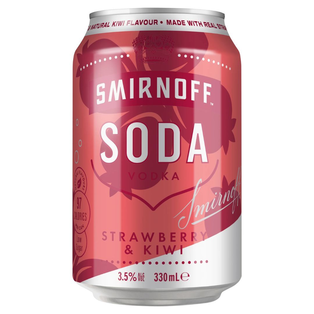 Smirnoff Soda Strawberry Kiwi 3.5% 330ml