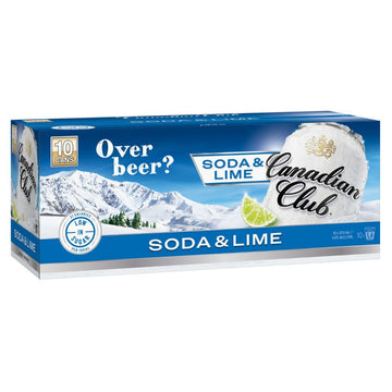 Canadian Club Soda & Lime 375ml 10PK