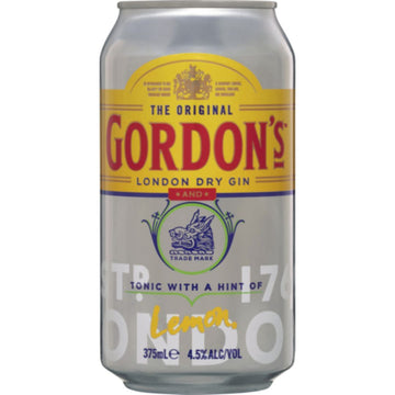 Gordons Tonic & Lemon Can 375ml