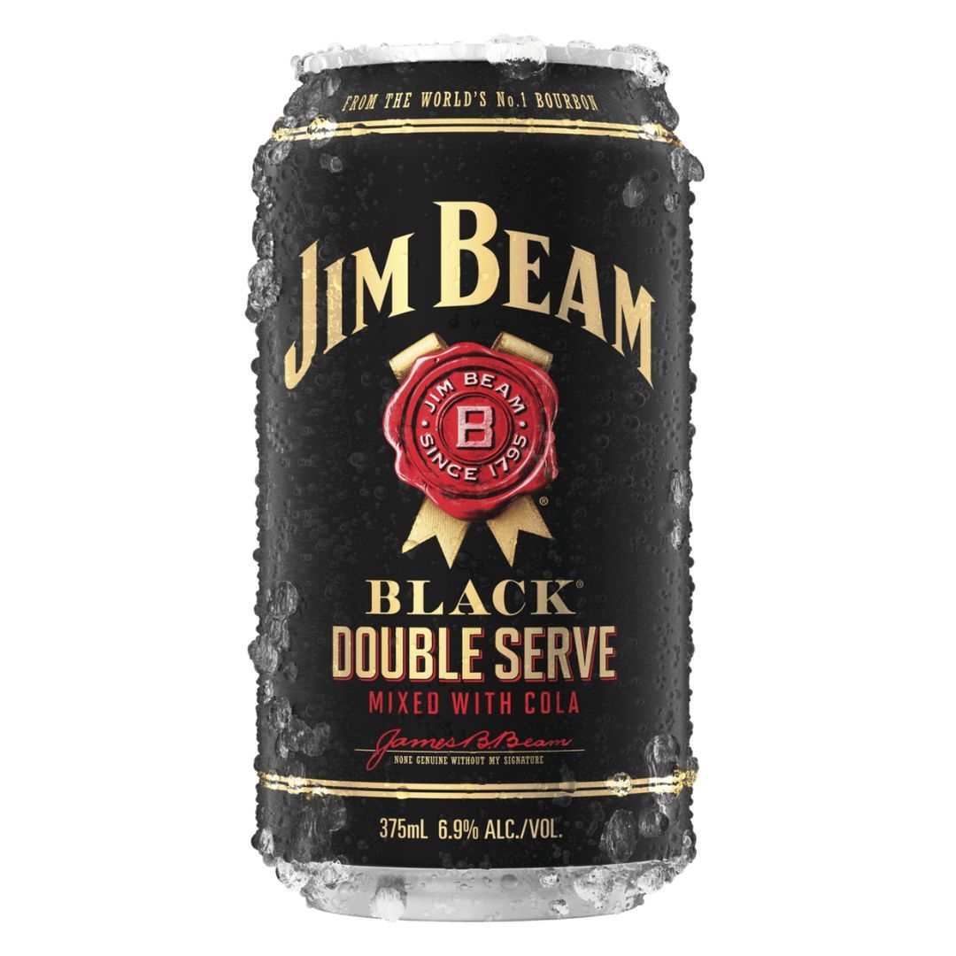 Jim Beam Black Can Dbl Serve 375ml