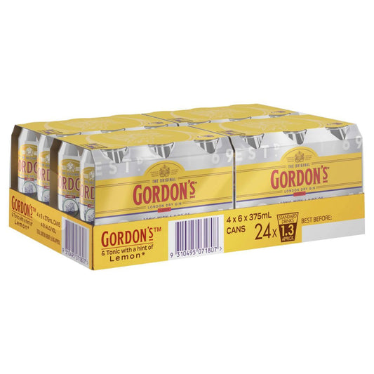 Gordons Tonic & Lemon Can 375ml