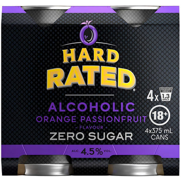 Hard Rated Passionfruit Zero 375ml x4