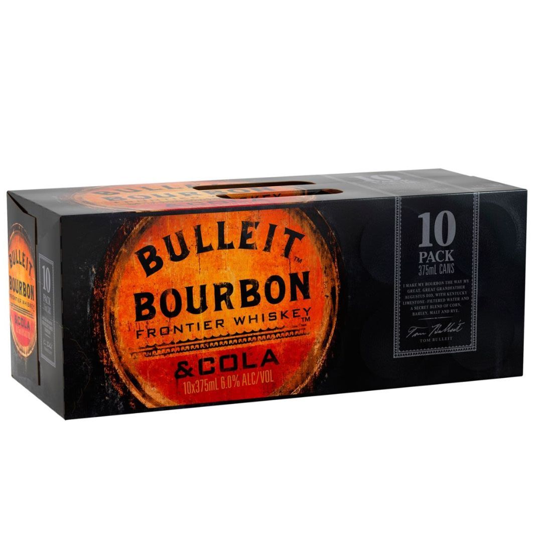 Bulleit & Cola Can 6% 10 Pack