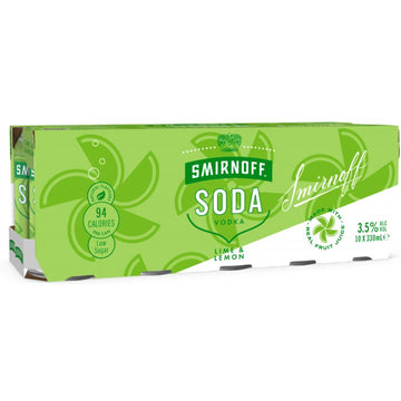 Smirnoff Soda Lime & Lemon 3.5% 330ml 10