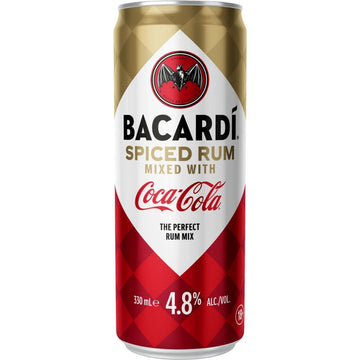 Bacardi Spiced Rum & Cola Can 330ml