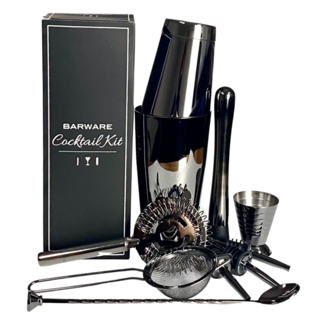 Complete At Home Bar Kit Black Chrome