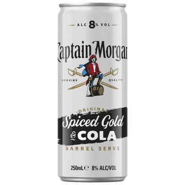 Captain Morgan & Cola 8% Can 250ml