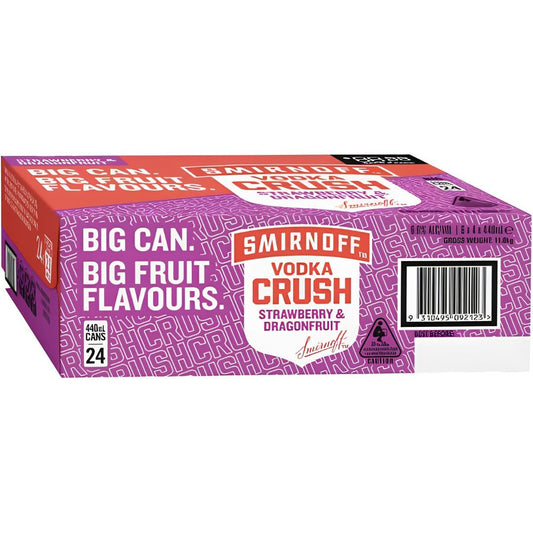 Smirnoff Crush Strawb Dragonfruit 440ml
