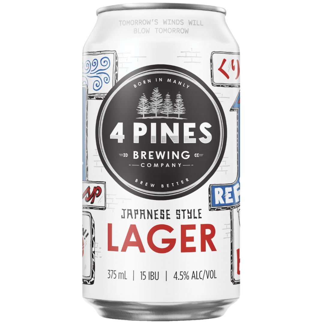 4 Pines Japanese Lager Can 375ml