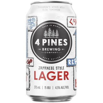 4 Pines Japanese Lager Can 375ml