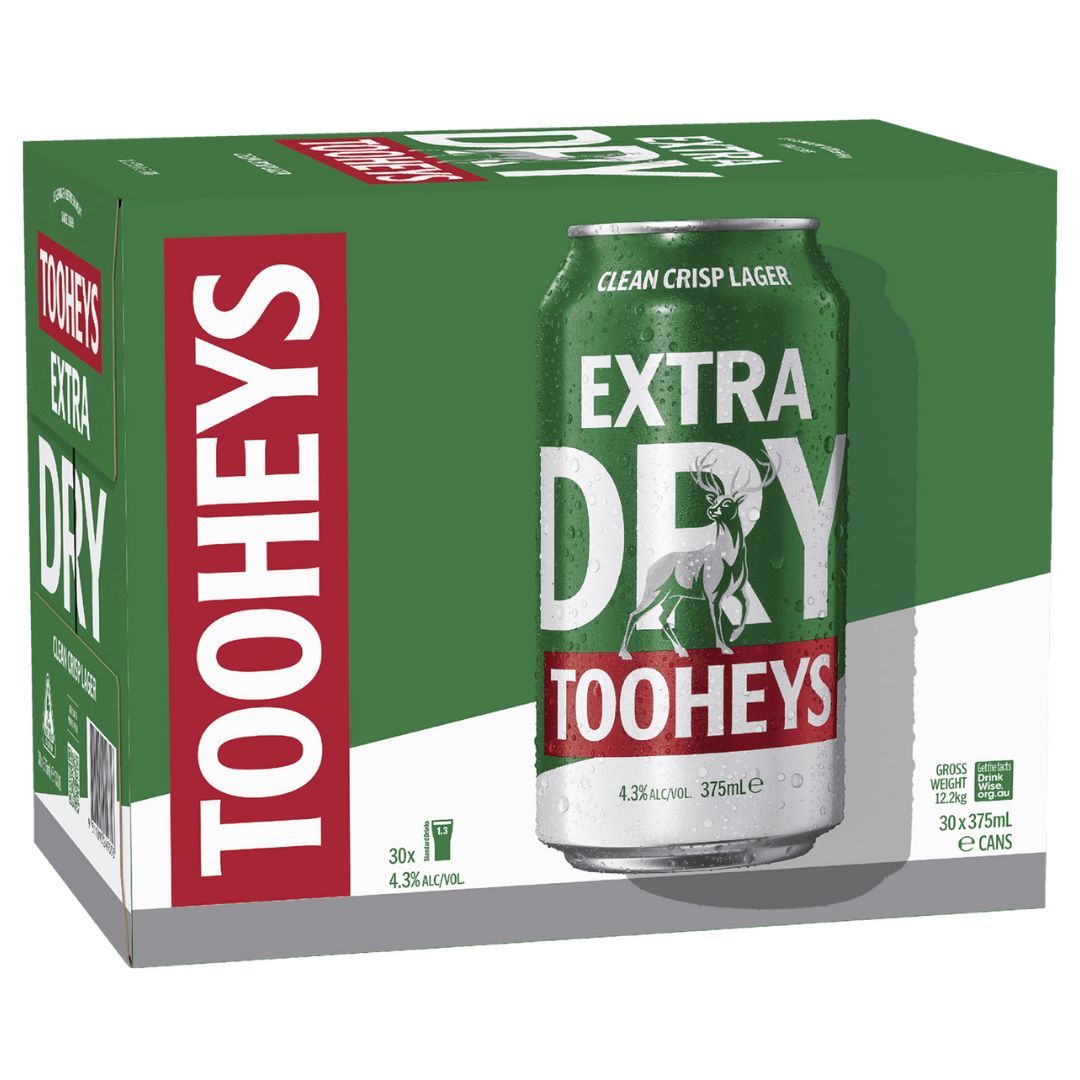 Tooheys Extra Dry Cans 30 Block