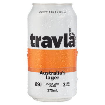 Travla Lager 4.2% Can 375ml