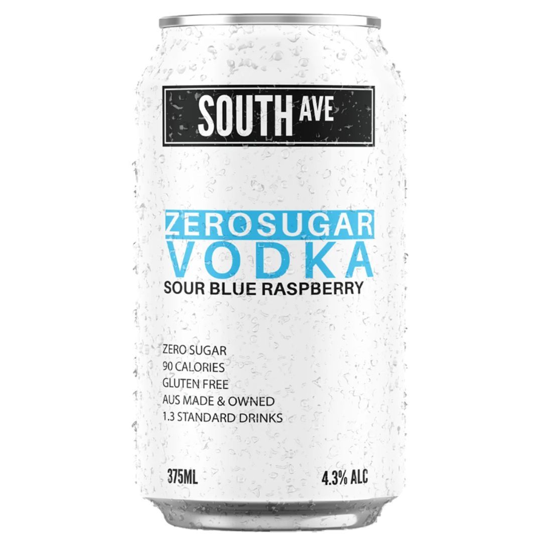South Ave Sour Blue Raspberry Vodka 375m