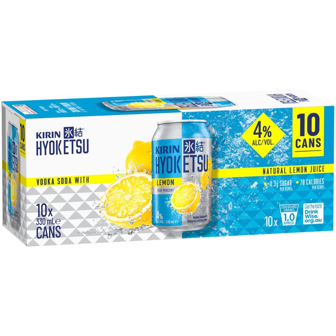 Kirin Hyoketsu Lemon 4% 330ml Can 10pk