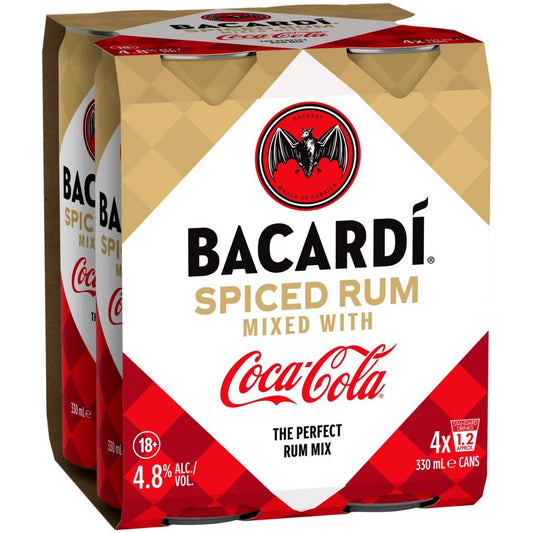 Bacardi Spiced Rum & Cola Can 330ml