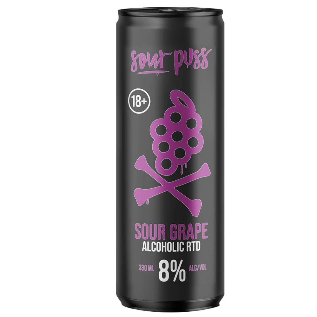 Sour Puss 8% Grape Can 330ml