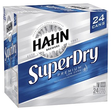 Hahn Super Dry 4.6% 375ml Cans