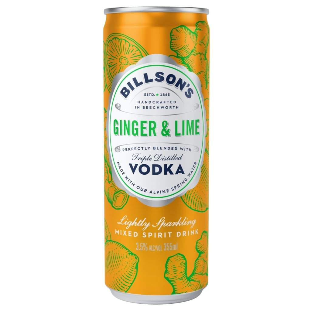 Billsons Vodka & Ginger Lime 355ml