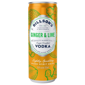 Billsons Vodka & Ginger Lime 355ml