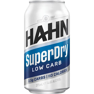 Hahn Super Dry 4.6% 375ml Cans