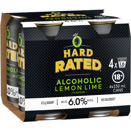 Hard Rated Zero Lemon Lime 6% 330ml