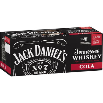 Jack Daniel & Cola 10 Can Pack 375ml