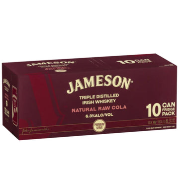 Jameson & Raw Cola 6.3% Can 375ml 10PK