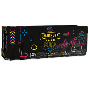 Smirnoff Hard Soda Yuzu 6% 330ml 10PK