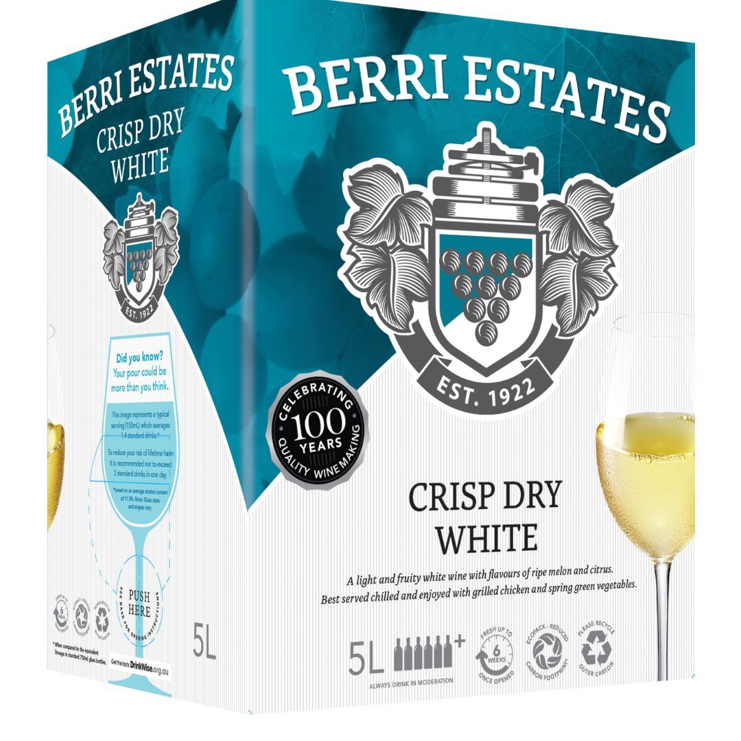Berri Crisp Dry White Cask 5L