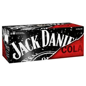Jack Daniel & Cola 10 Can Pack 375ml