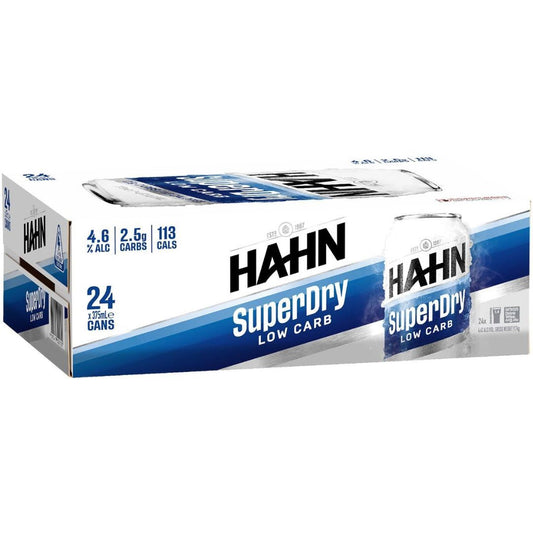 Hahn Super Dry 4.6% 375ml Cans