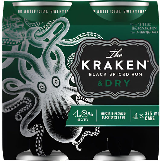 Kraken Spiced Rum & Dry 4.8% 375ml