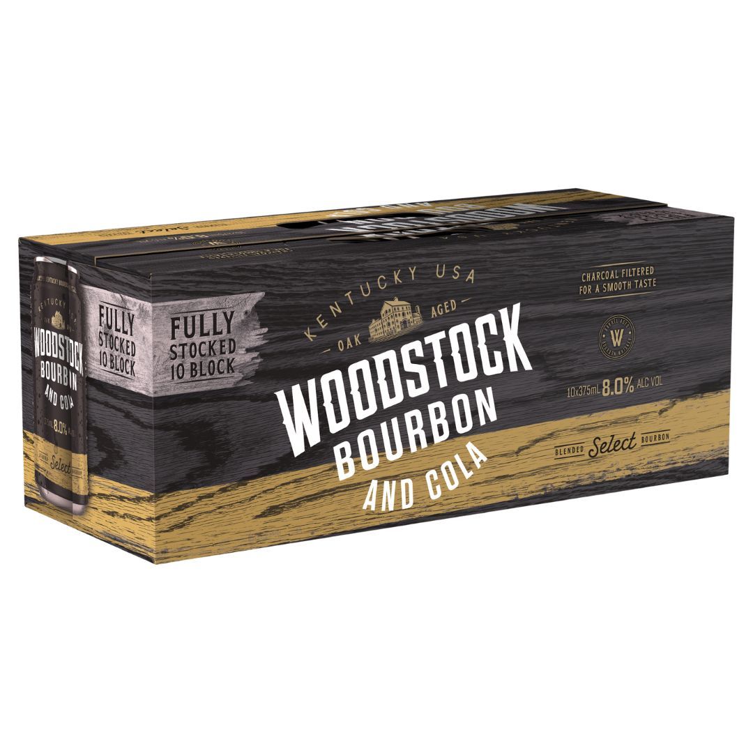 Woodstock & Cola 8% 375ml X 10 pack