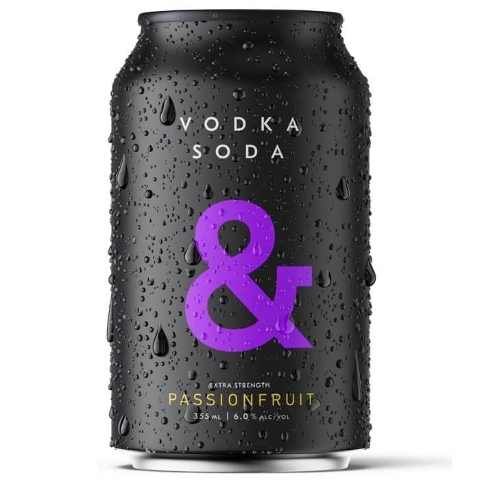 Ampersand Vodka Soda Black Passionfruit
