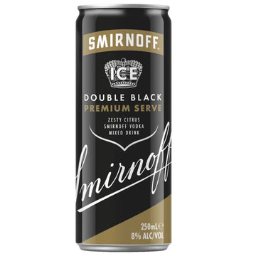 Smirnoff Double Black 8% Can 250ml